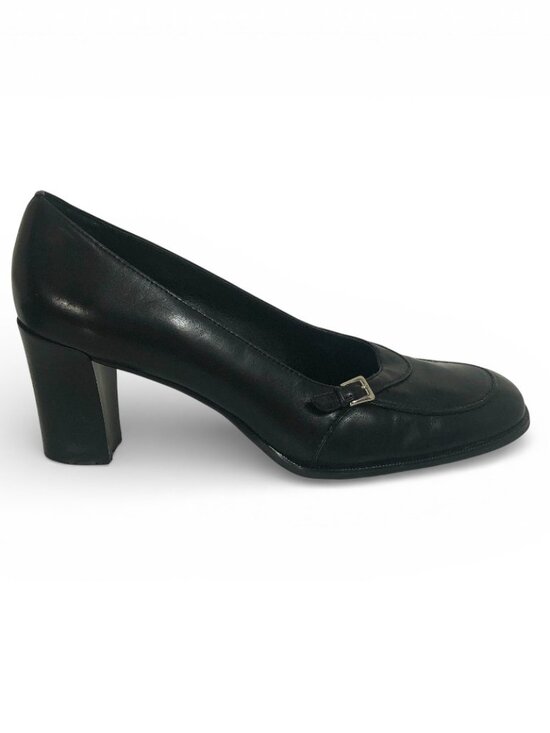 Franco Sarto Shoes - Franco Sarto Women's Classic Black Block Heel Pump Shoes  3 1/2" Heel Sz 10 1/2
